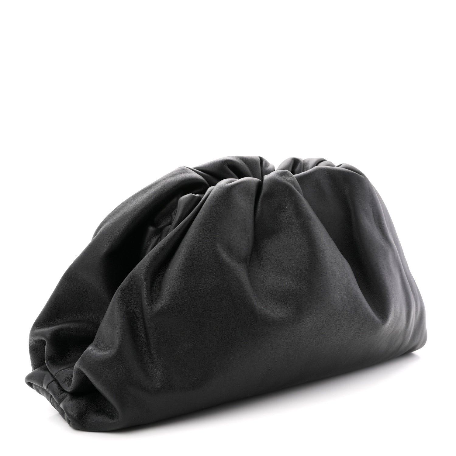 Bottega Veneta The Pouch Oversized Clutch Black side view