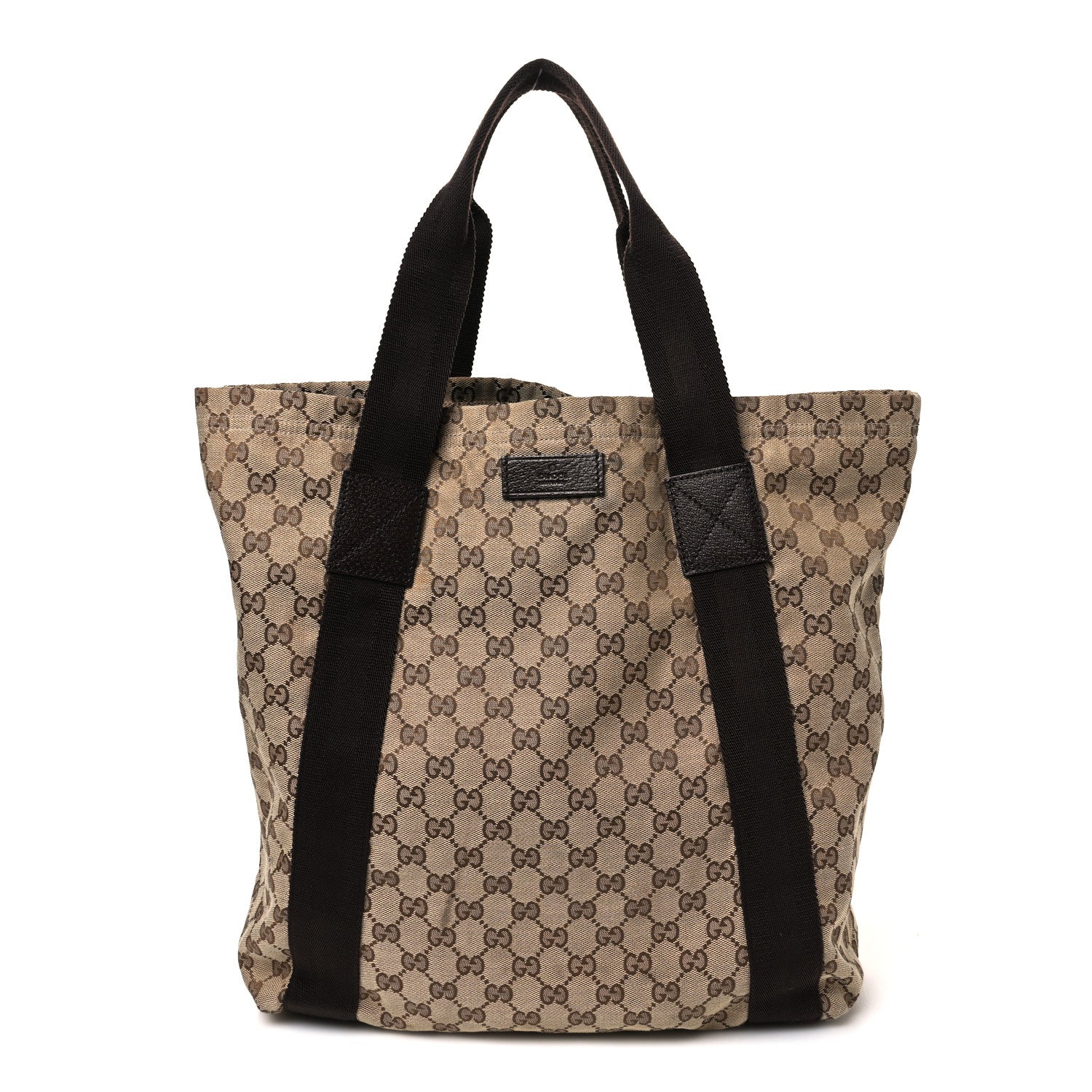 Gucci GG Monogram Medium Handle Vertical Tote Bag Dark Brown