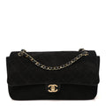 Chanel Suede Calfskin Small Maxi Flap Black