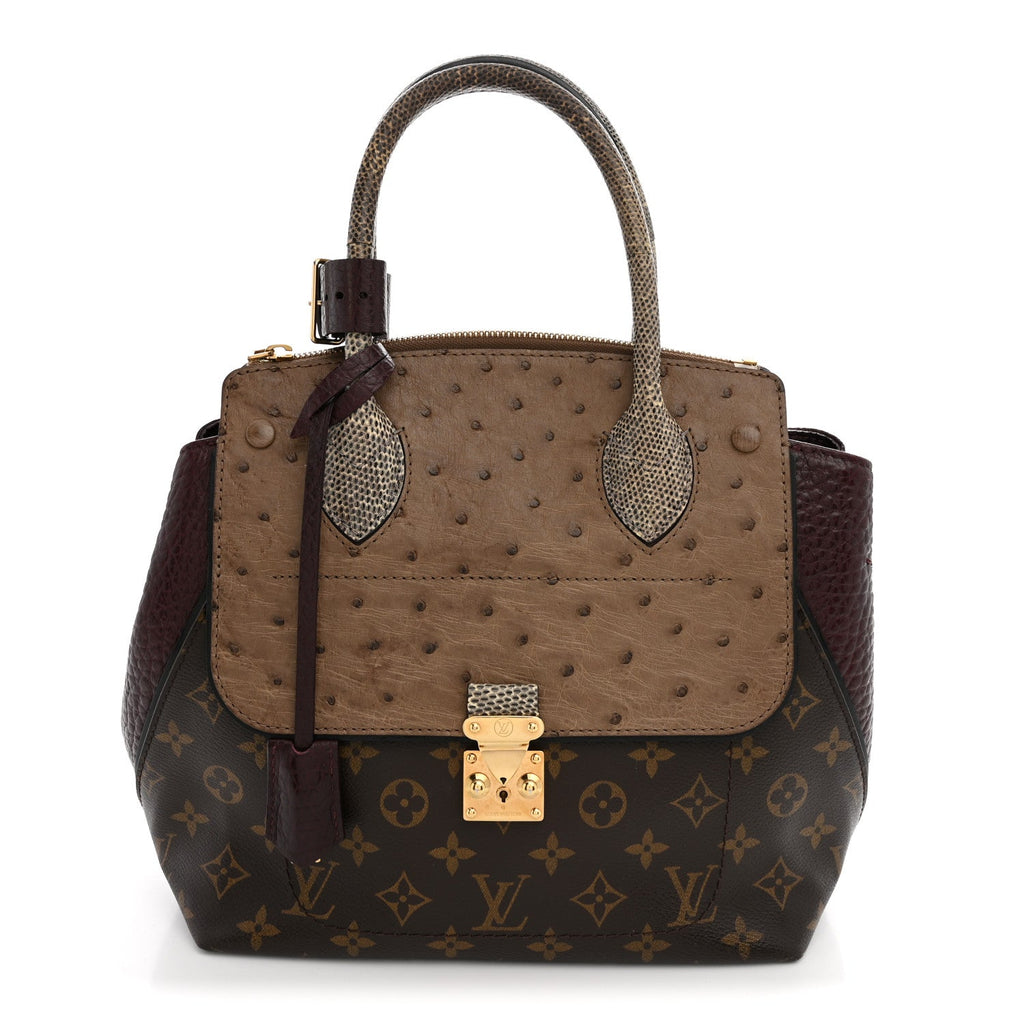 Louis Vuitton Monogram Ostrich Lizard Majestueux PM Bordeaux