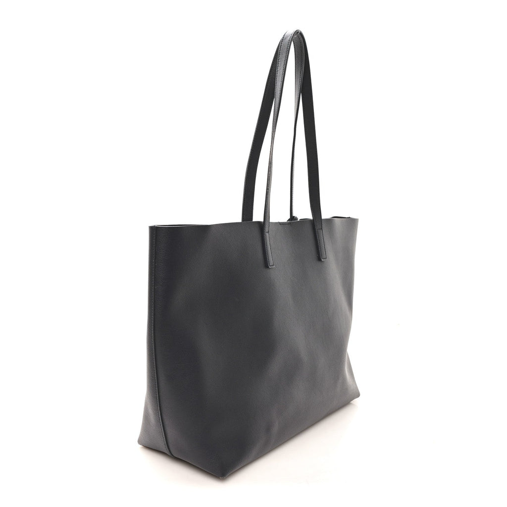Saint Laurent Calfskin Large Shopping Tote Navy