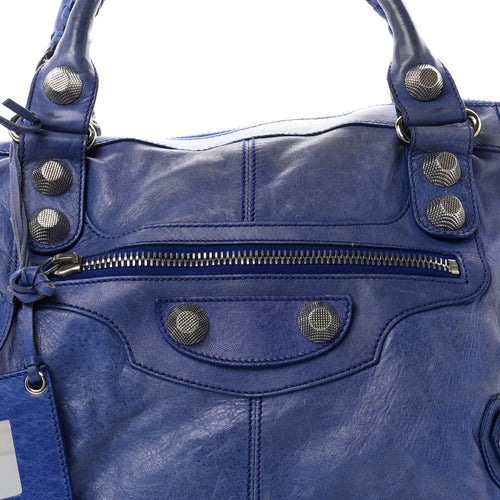 Balenciaga Agneau Giant 21 Silver Hardware Work Outremer