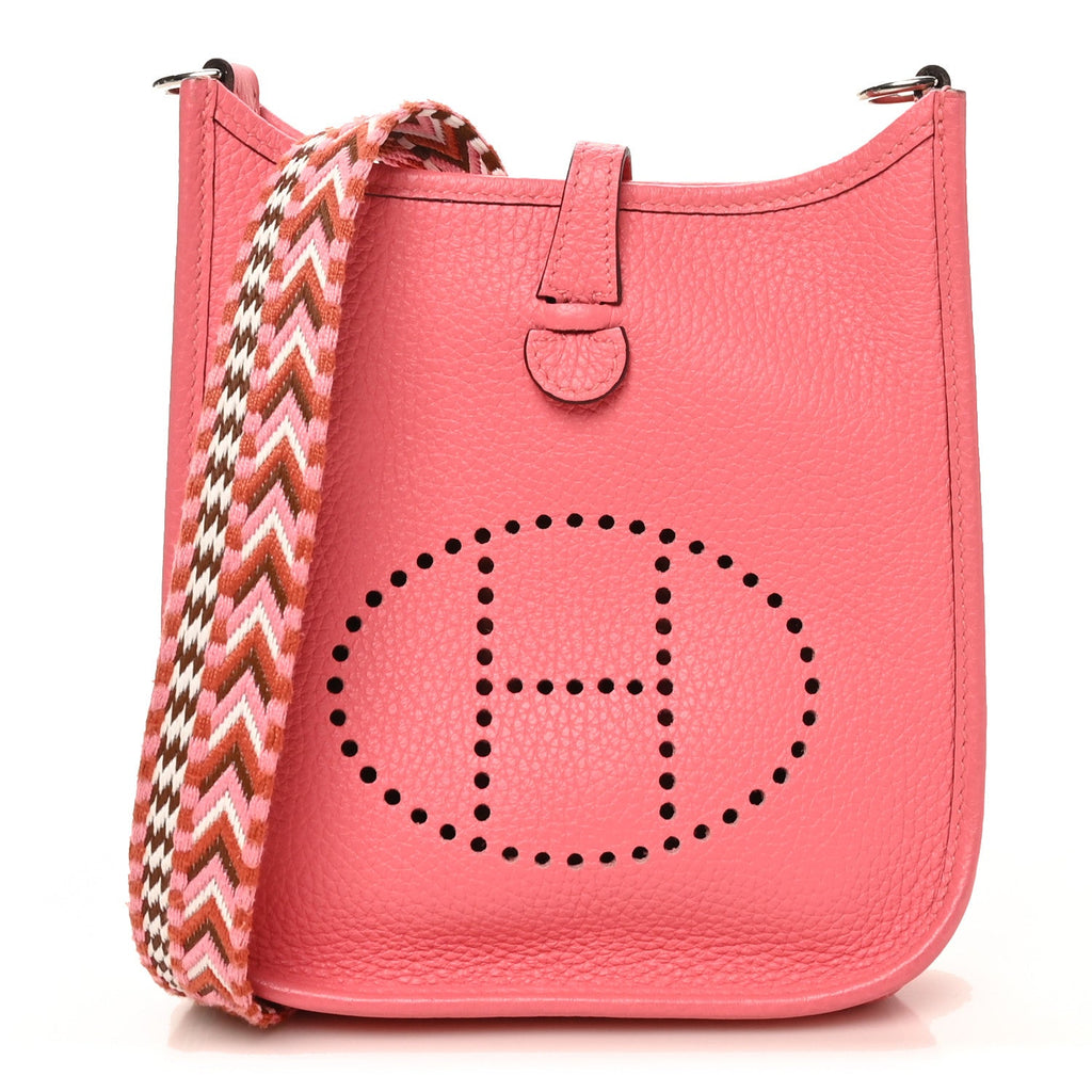 Hermès Taurillon Clemence Allegro Evelyne TPM Rose Azalee Rose Confetti