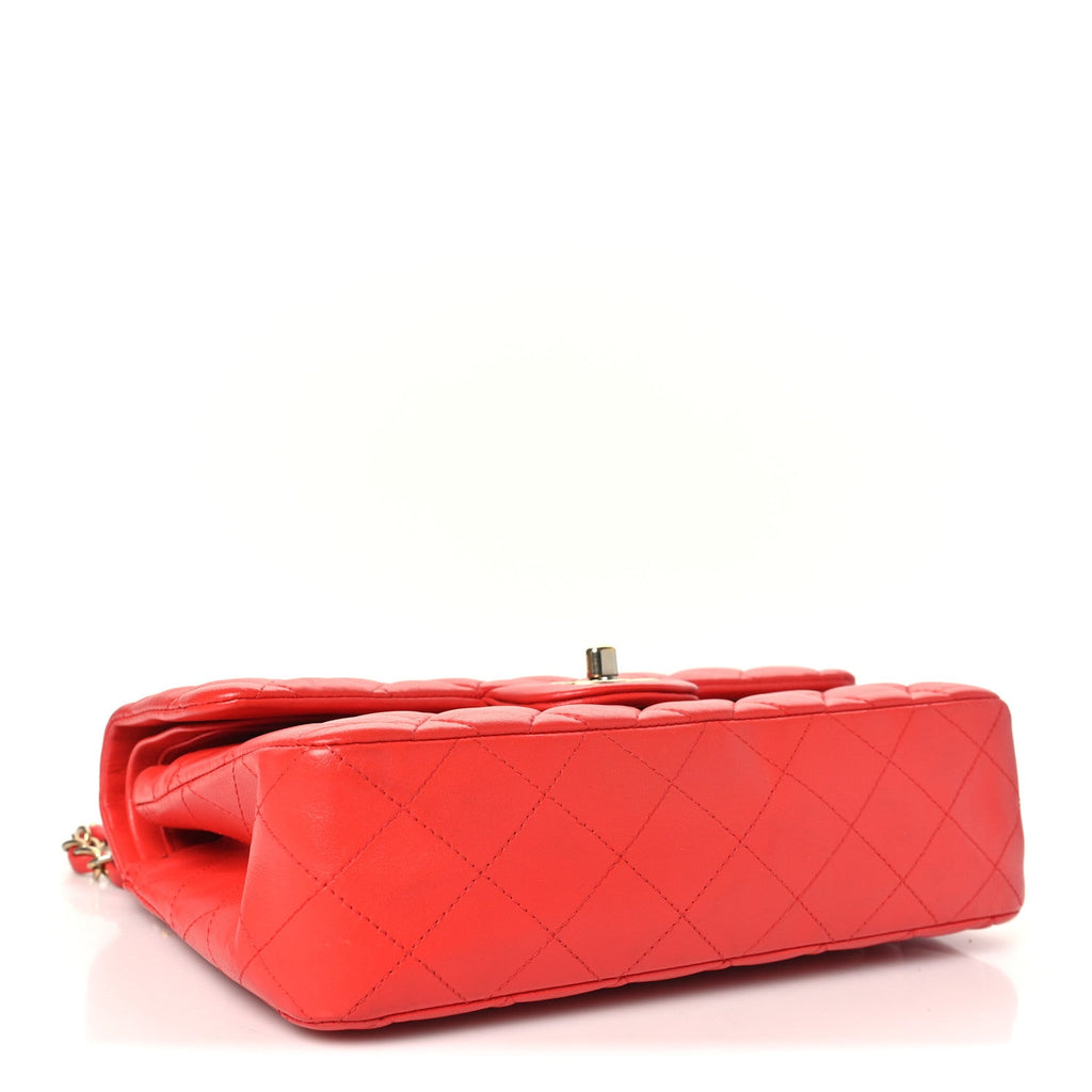 Chanel Lambskin Quilted Small Double Flap Red