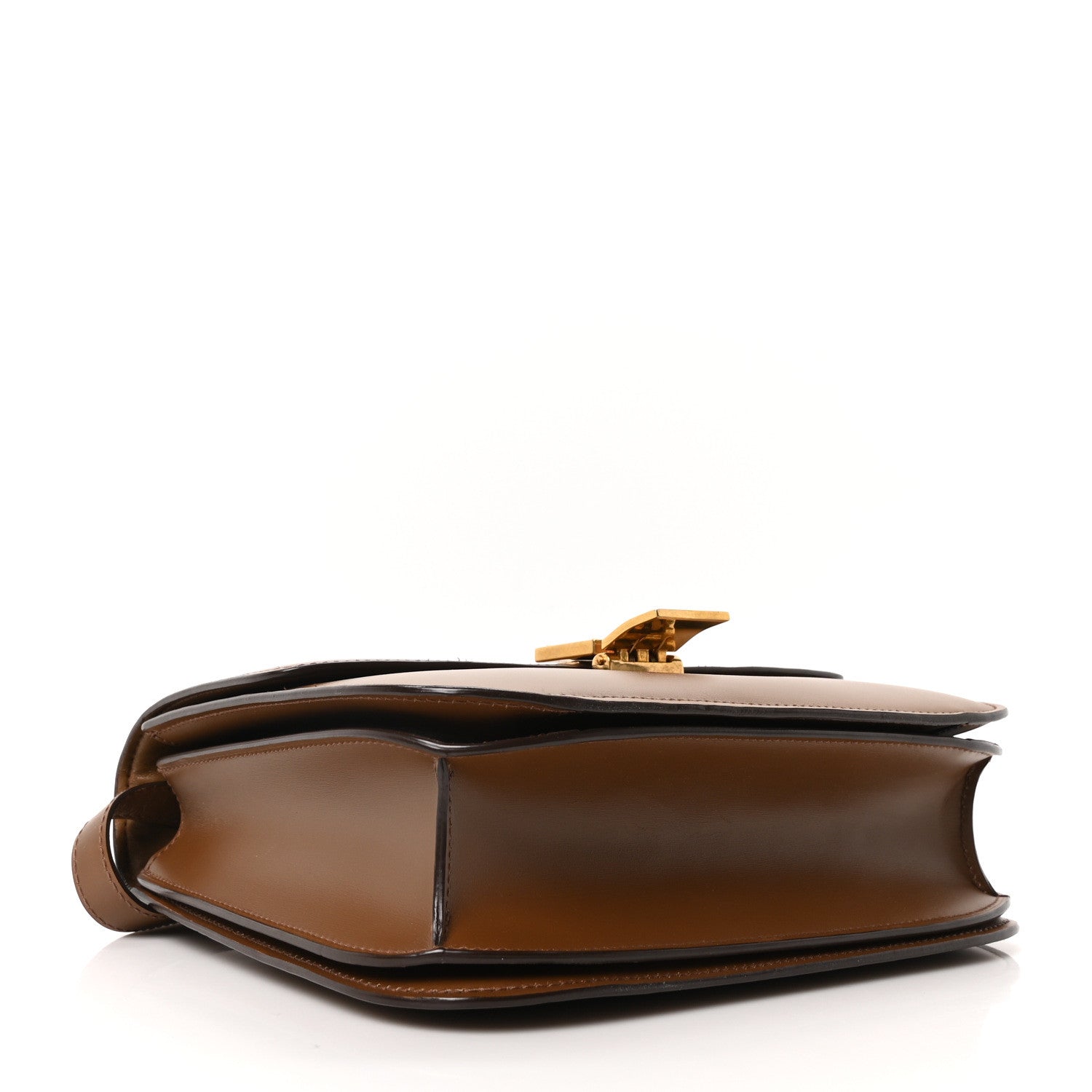 Celine Calfskin Medium Classic Box Flap Bag Light Camel