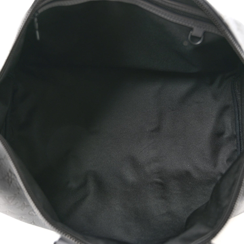Louis Vuitton Calfskin Monogram Shadow Keepall Bandouliere 50 Anthracite gray