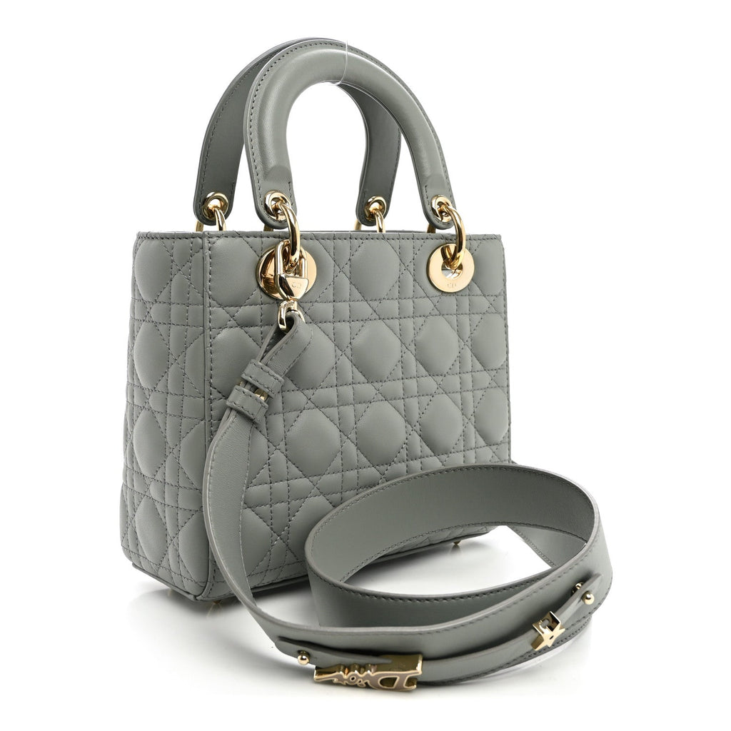 Dior Lambskin Cannage Small My ABCDior Lady Dior Grey