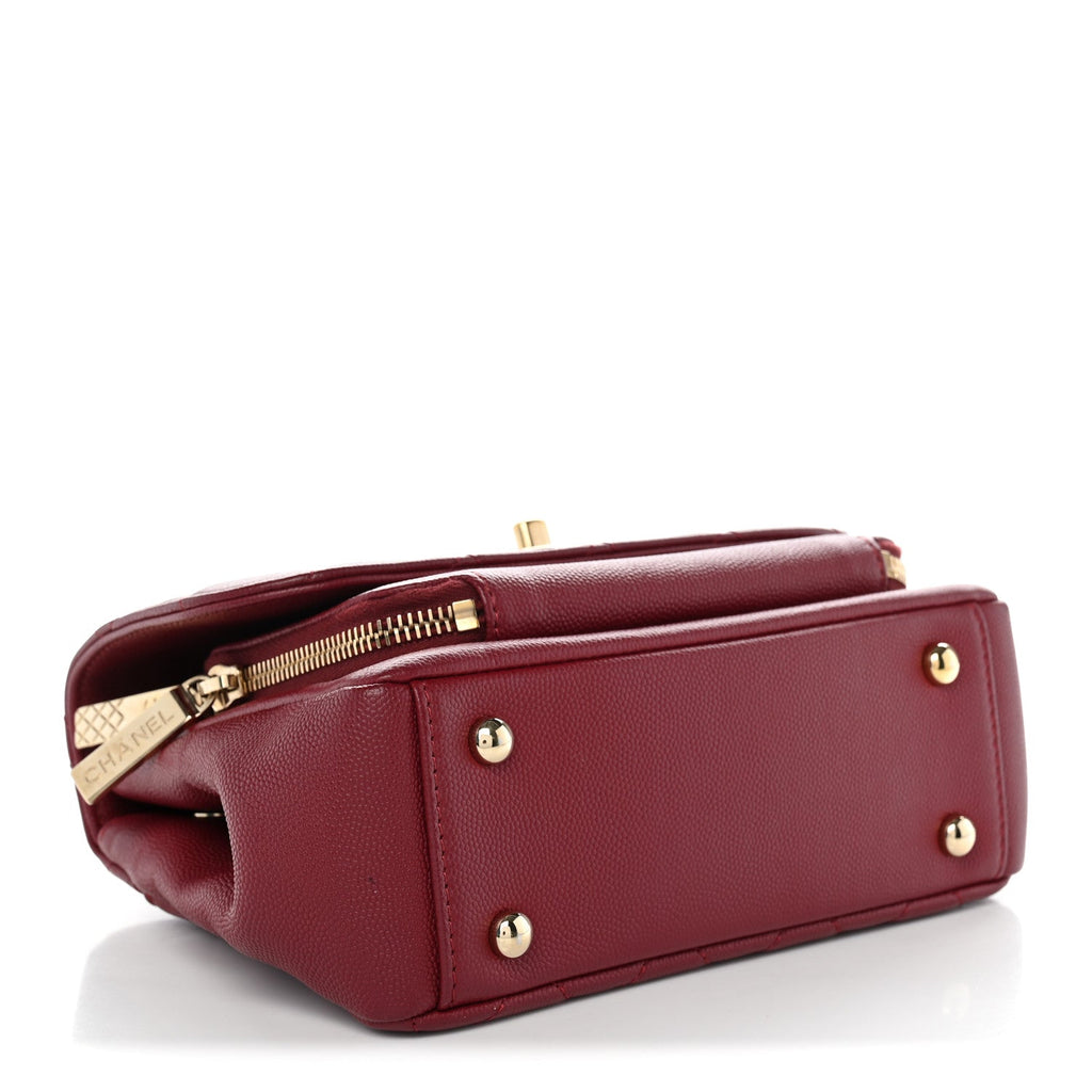 Chanel Caviar Quilted Small Business Affinity Flap Burgundy