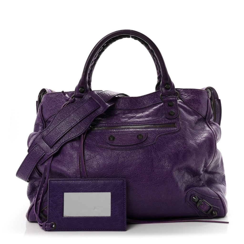 Balenciaga Agneau Classic Hardware Velo Dark Violet