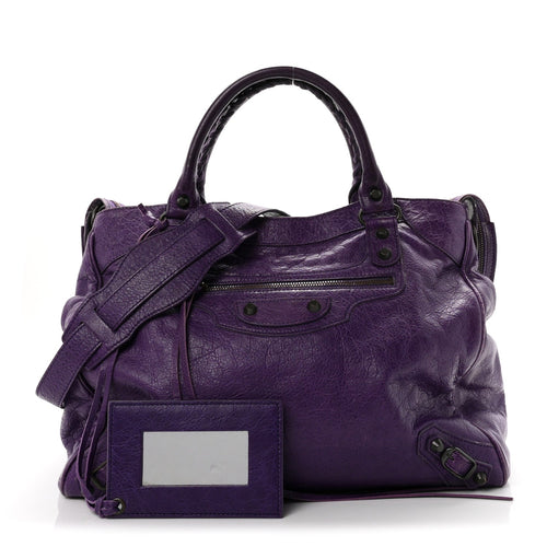 Balenciaga Agneau Classic Hardware Velo Dark Violet