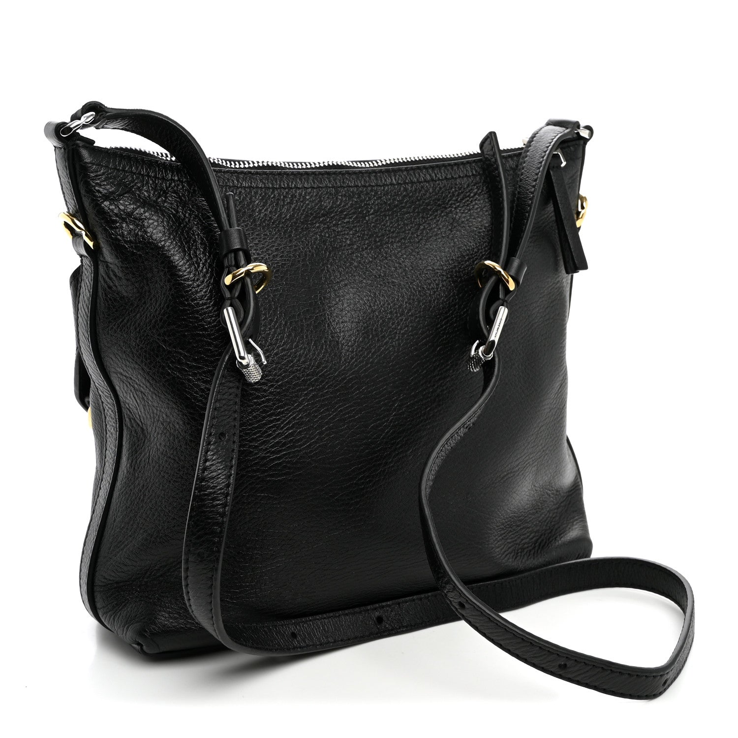 Givenchy Crinkled Calfskin Small Voyou Bag Black