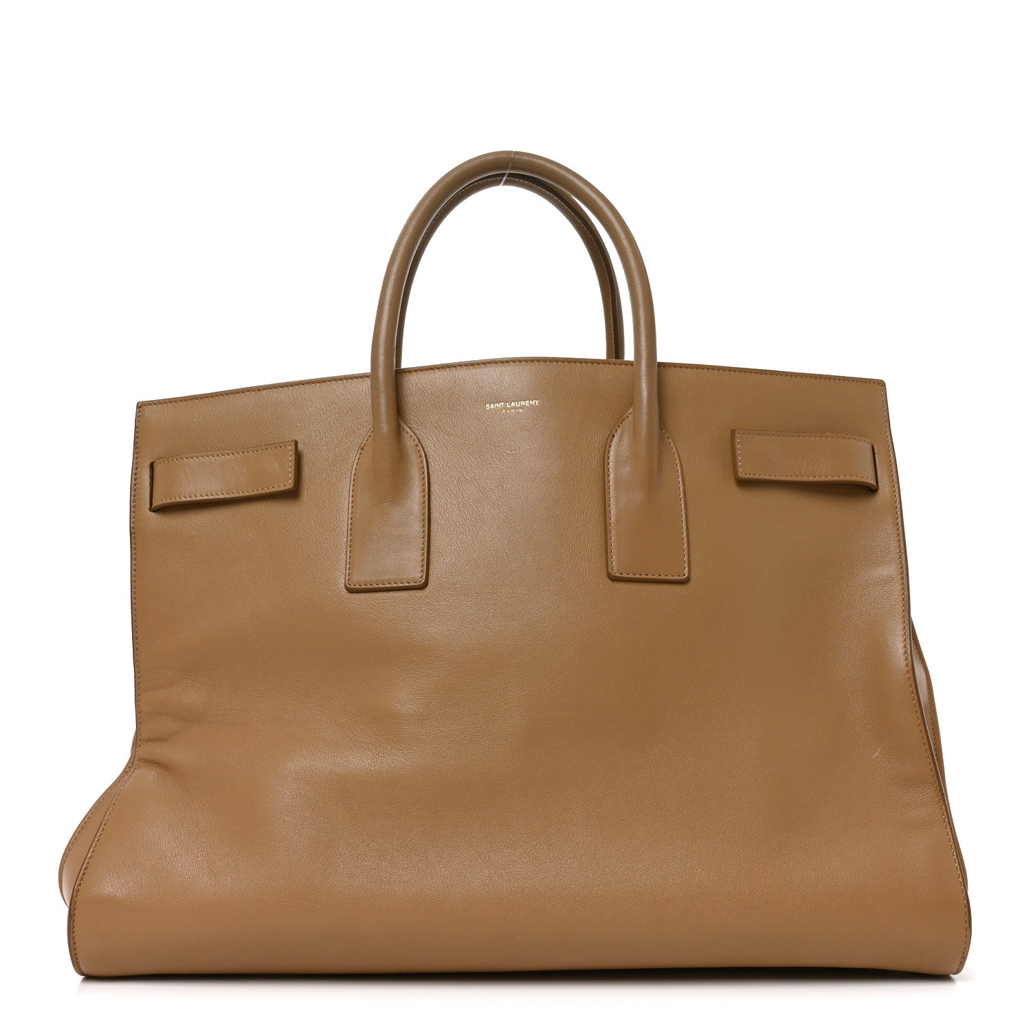 Saint Laurent Calfskin Large Sac de Jour Carryall Natural