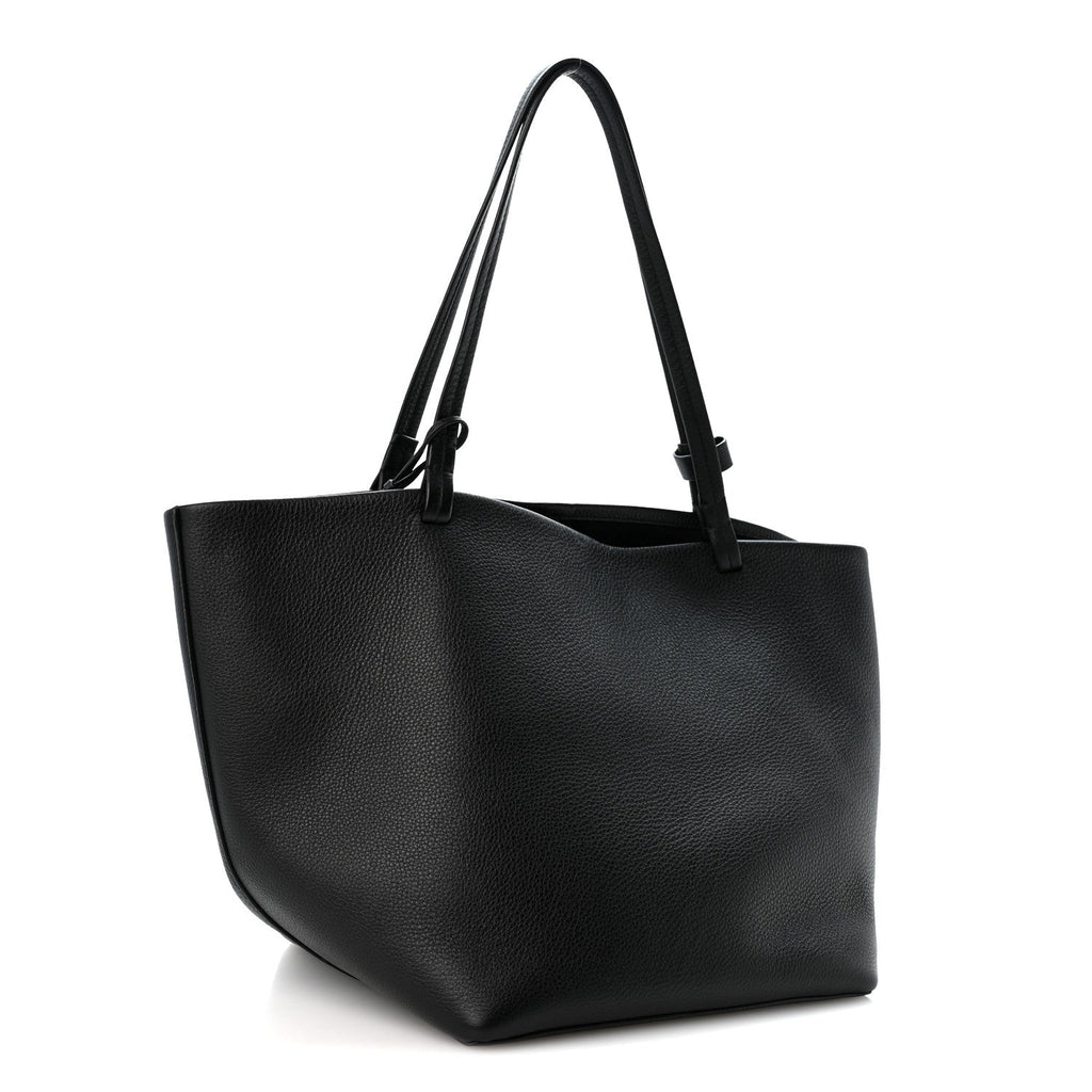 The Row Grained Calfskin Park Tote Three Black