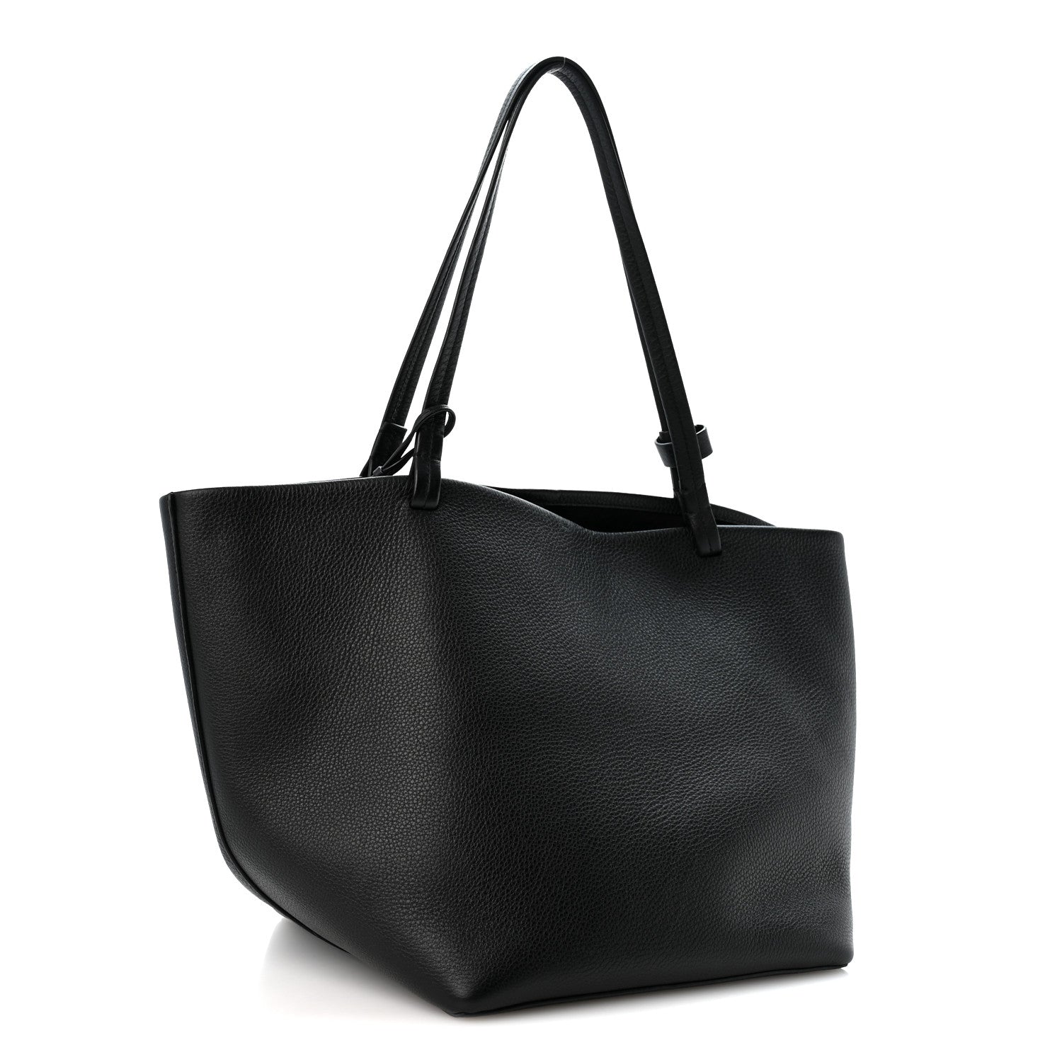 The Row Grained Calfskin Park Tote Three Black