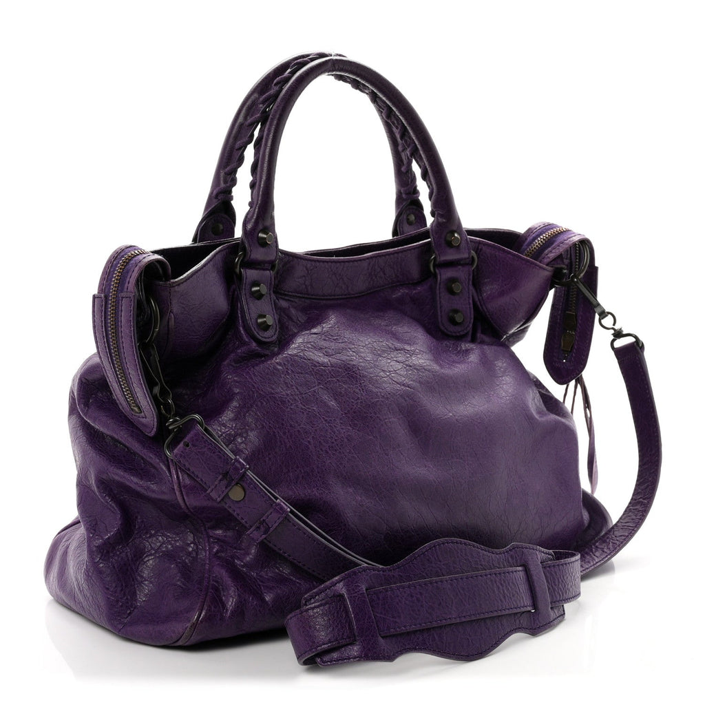 Balenciaga Agneau Classic Hardware Velo Dark Violet