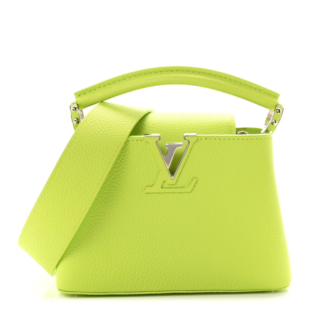 Louis Vuitton Taurillon Mini Capucines Chartreuse