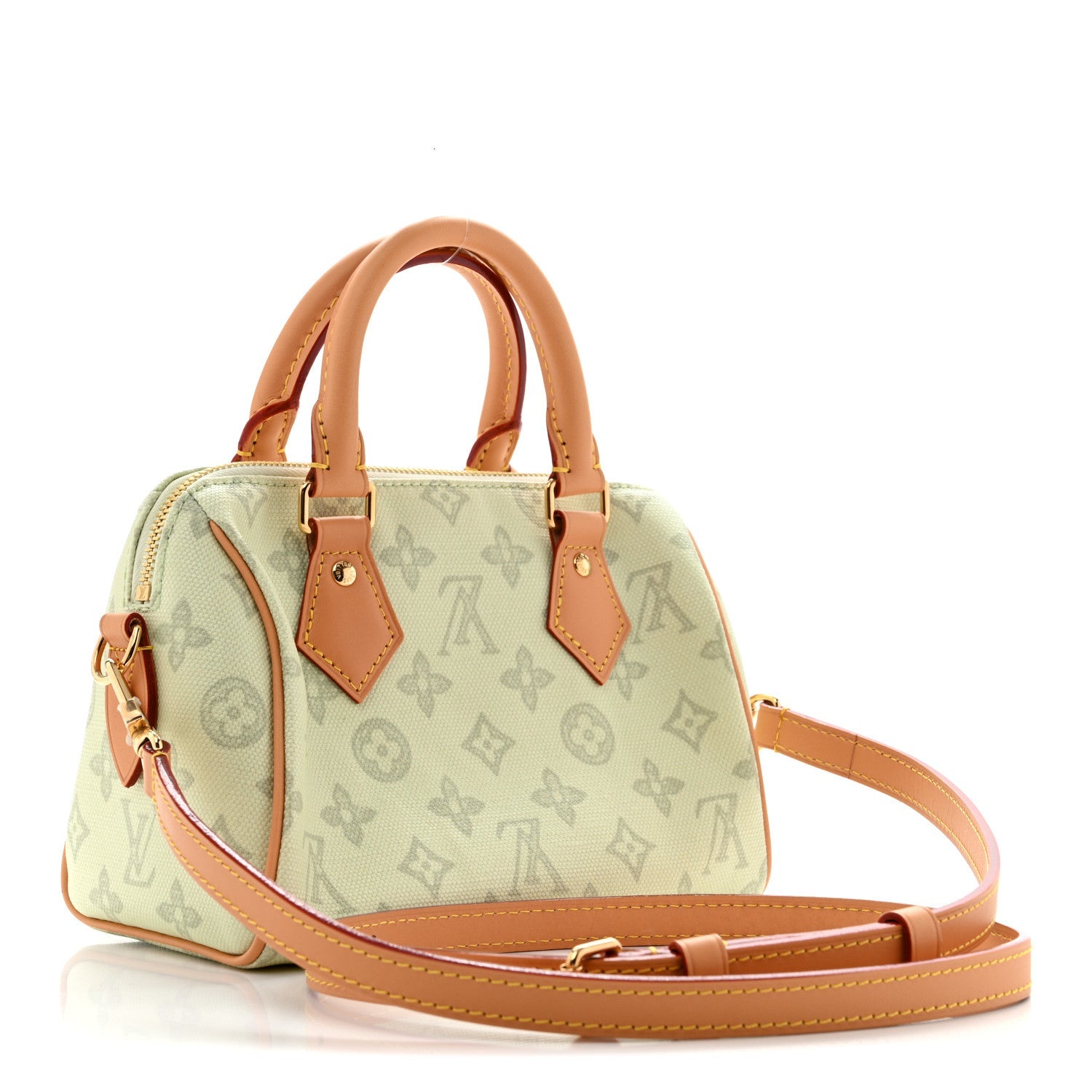 Louis Vuitton Monogram Origine Lin Speedy Bandouliere 20 Vert Asniere