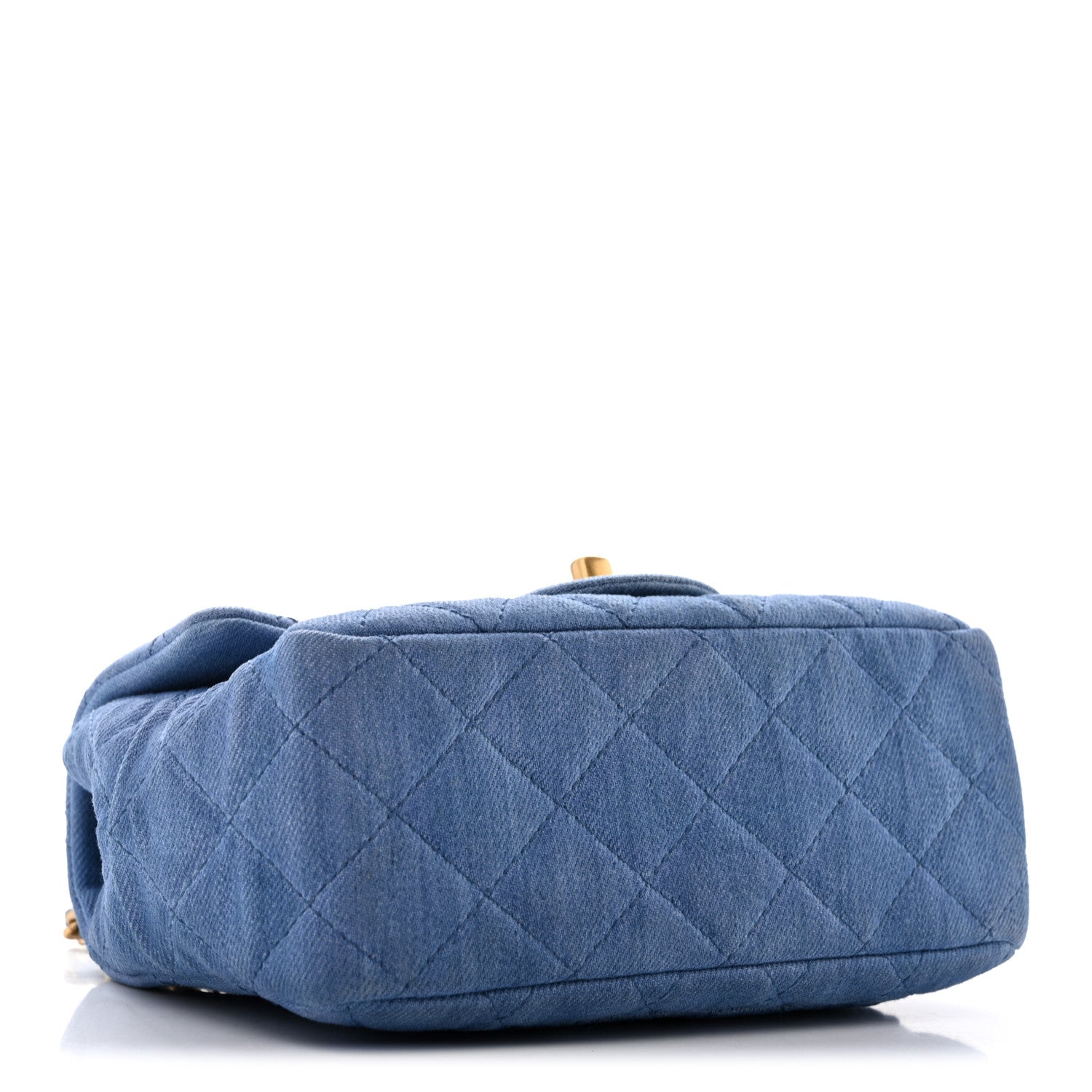 Chanel Denim Quilted Mini Pearl Crush Flap Blue