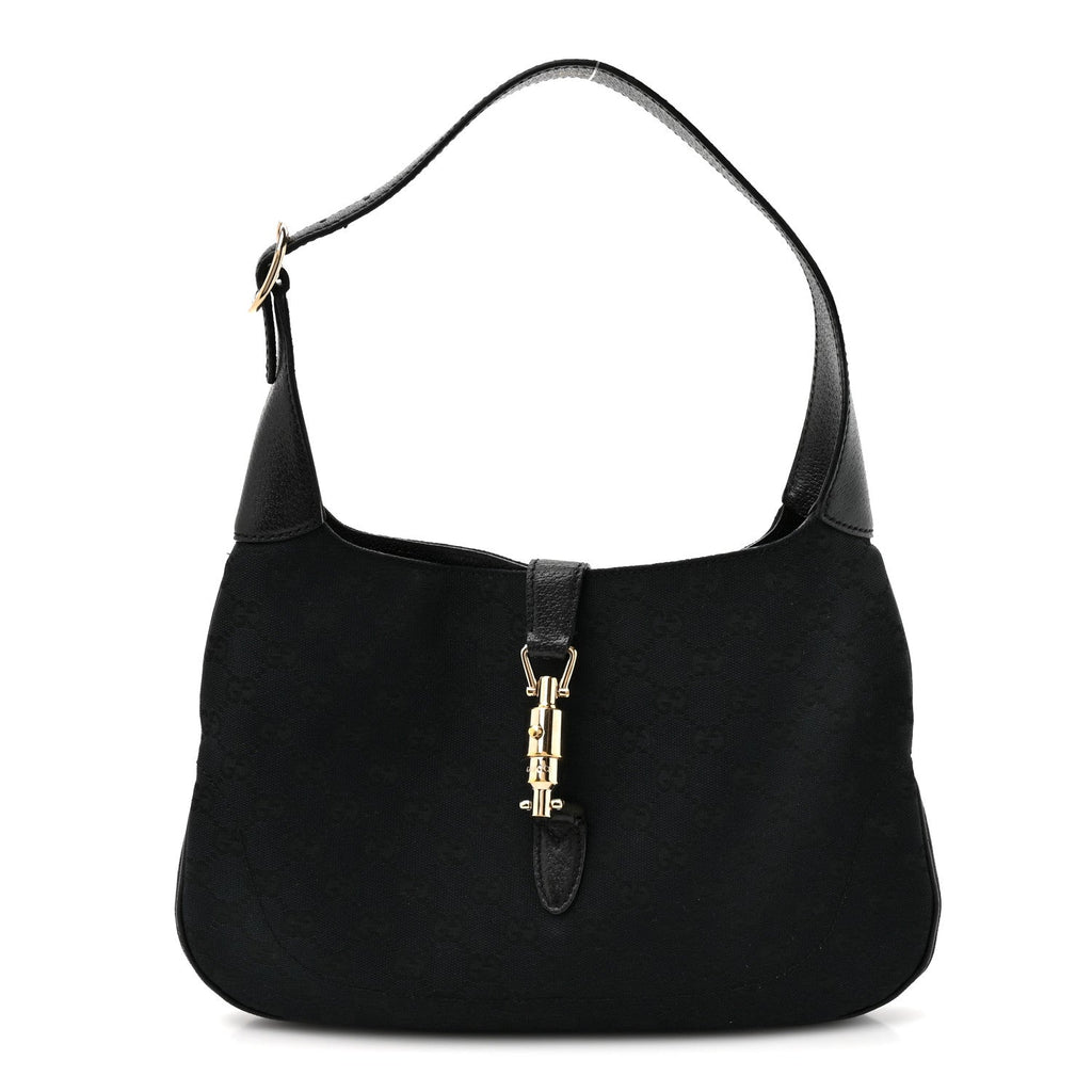 Gucci Monogram Small Jackie O Hobo Black