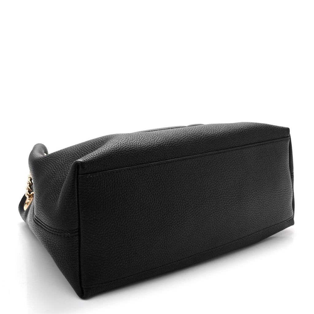 Gucci Pebbled Calfskin Medium Soho Chain Shoulder Bag Black