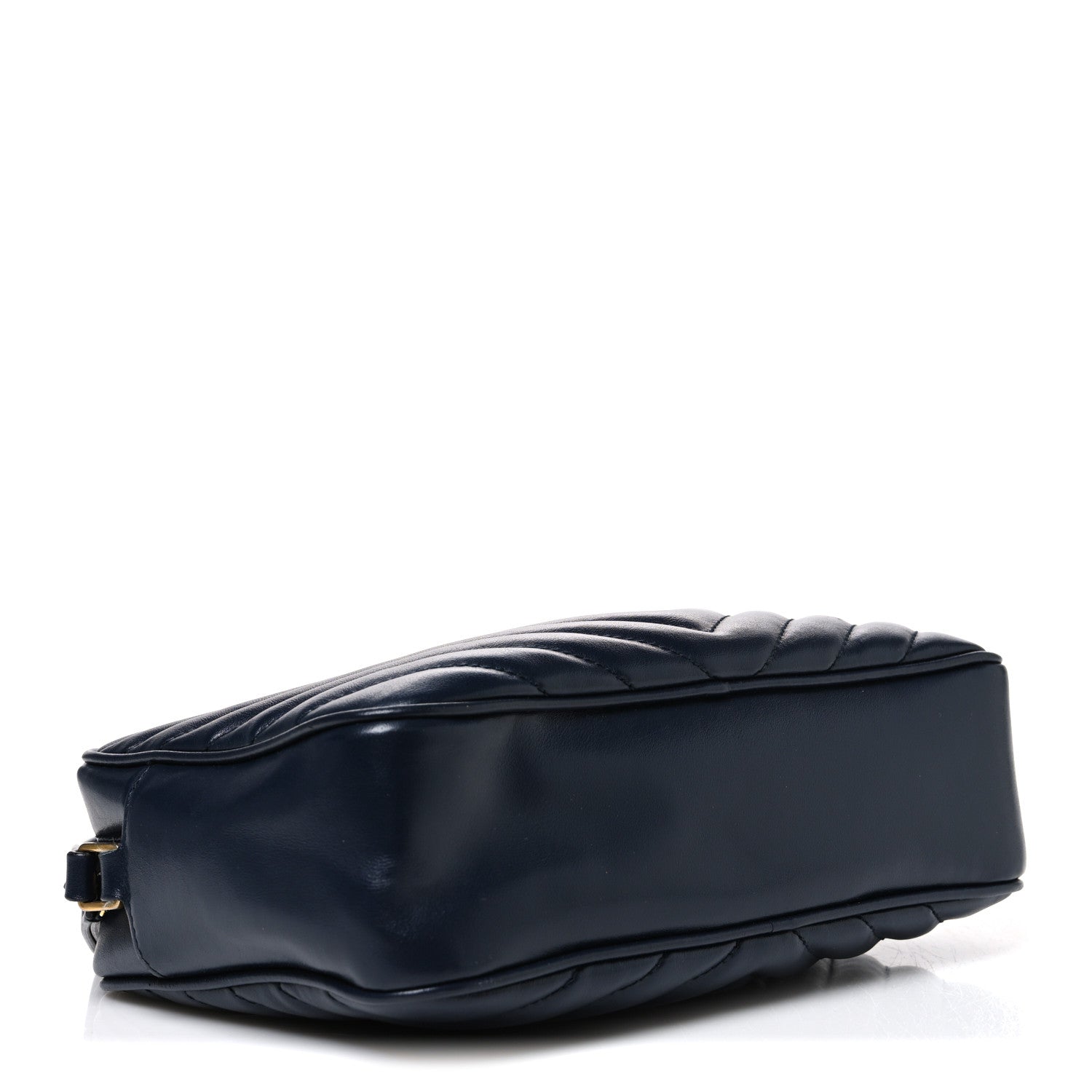 Saint Laurent Calfskin Matelasse Monogram Lou Camera Bag Deep Marine