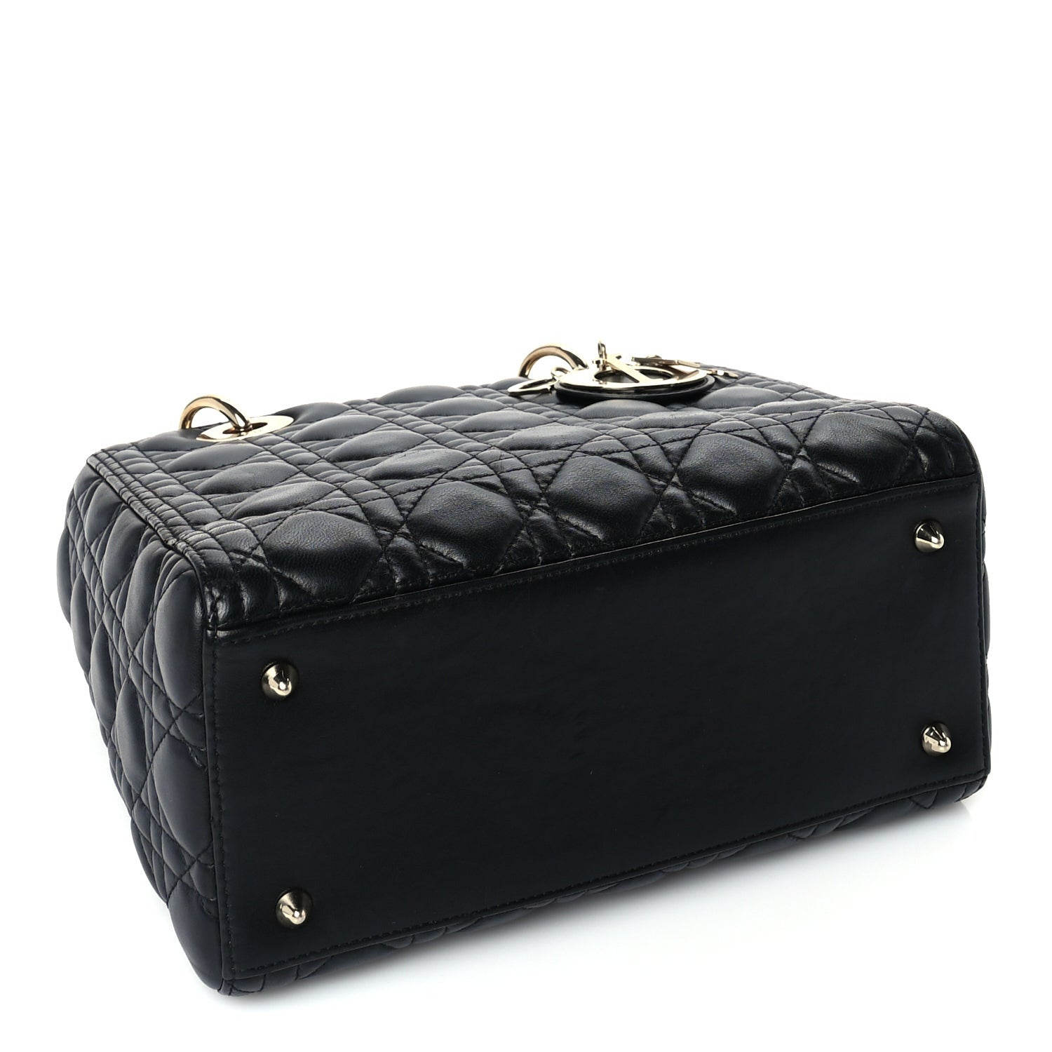Dior Lambskin Cannage Medium Lady Dior Black
