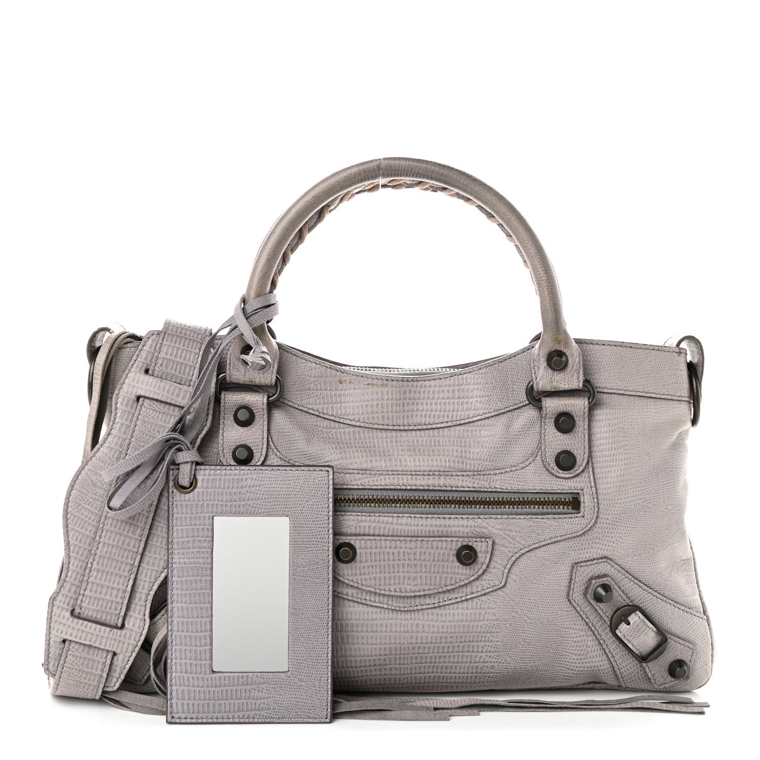 Balenciaga Agneau Lizard Embossed Classic Hardware First Fer