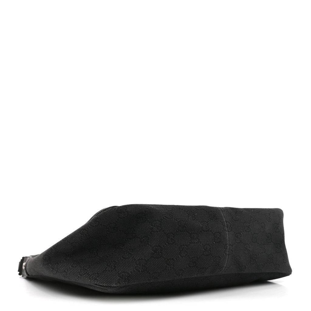 Gucci Monogram Medium Abbey Pocket Hobo Tote Black