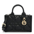 Dior Calfskin Macrocannage Mini Book Tote Black