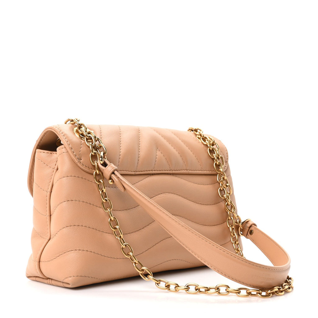 Louis Vuitton Calfskin LV New Wave Chain Bag Taupe Arizona