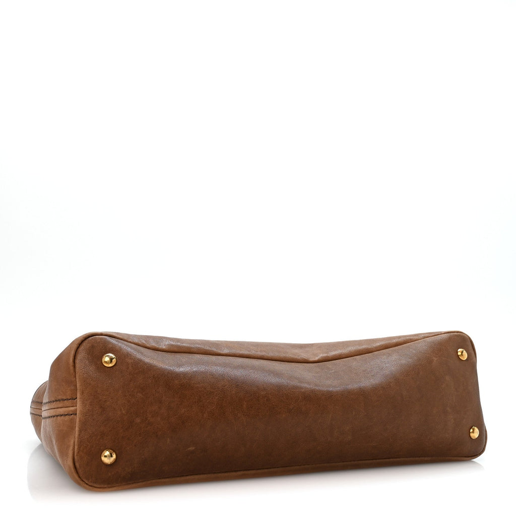 Miu Miu Nappa Aviator Medium Aventure Bag Rovere