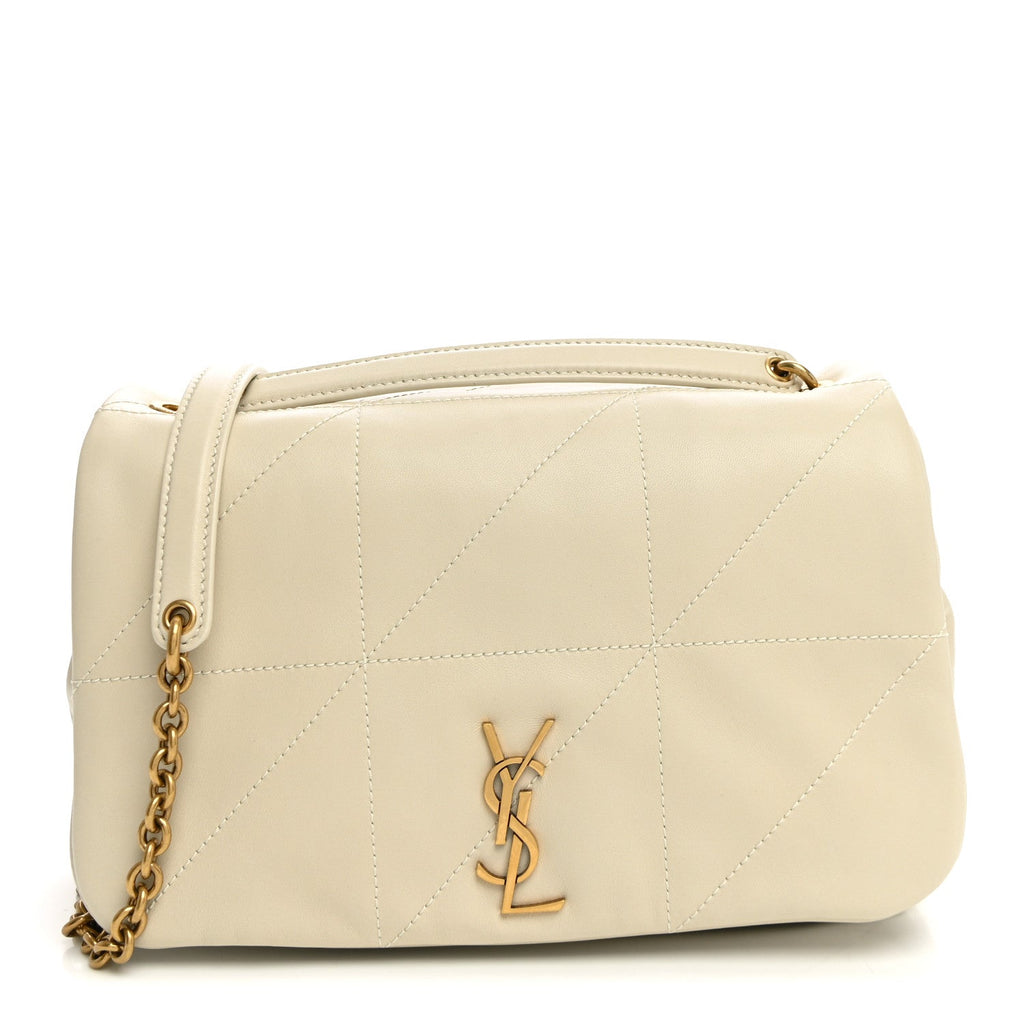 Saint Laurent Lambskin Matelasse Monogram Small Jamie 4.3 Crema Soft