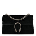 Gucci Velvet GG Monogram Small Dionysus Shoulder Bag Black