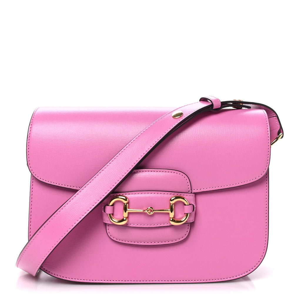 Gucci Azalea Calfskin Horsebit 1955 Shoulder Bag Libre Pink