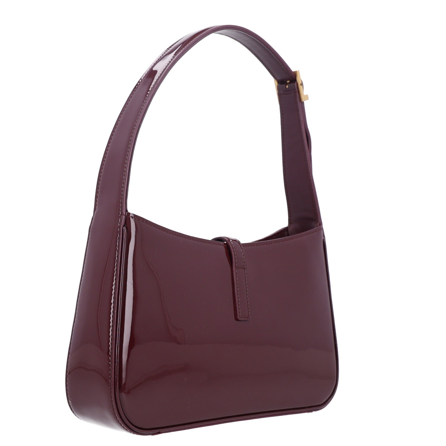 Saint Laurent Patent Le 5 A 7 Hobo Bordeaux