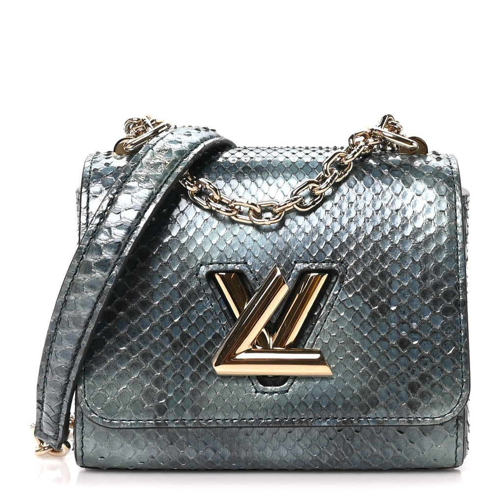 Louis Vuitton Snakeskin Twist Shoulder Bag PM Blue Multicolor