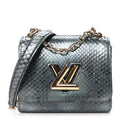 Louis Vuitton Snakeskin Twist Shoulder Bag PM Blue Multicolor
