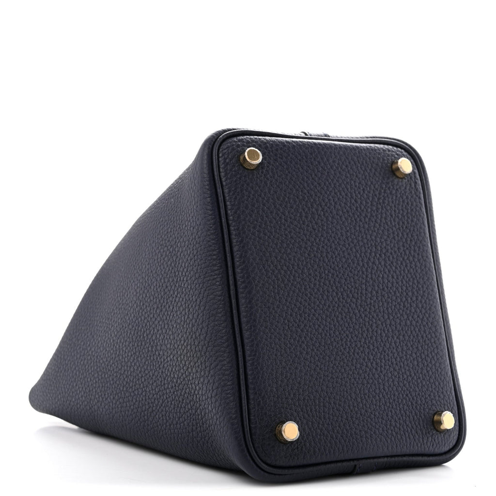 Hermès Taurillon Clemence Picotin Lock 18 PM Bleu Nuit