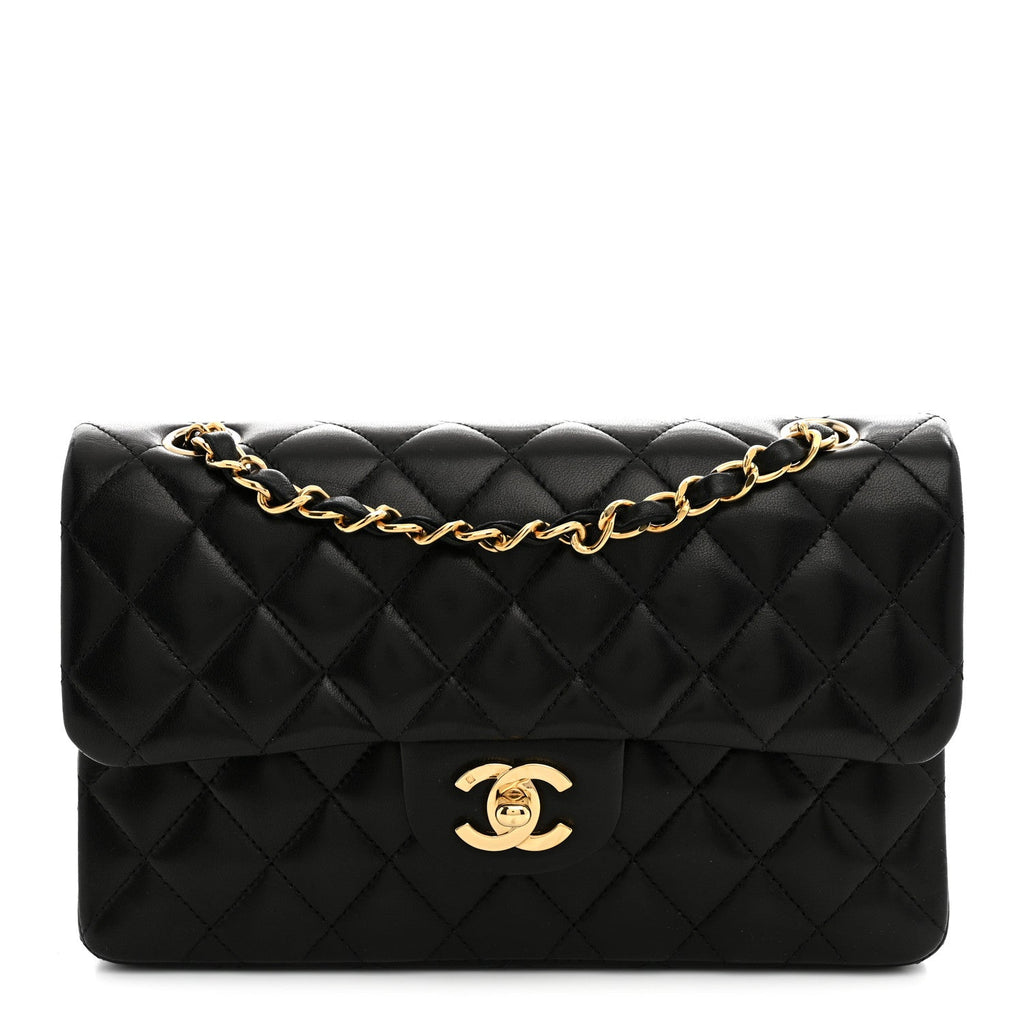 Chanel Lambskin Quilted Small Double Flap Black