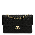 Chanel Lambskin Quilted Small Double Flap Black