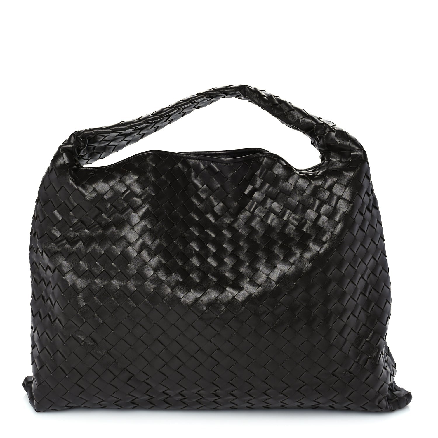 Bottega Veneta Calfskin Intrecciato Large Hop Fondant