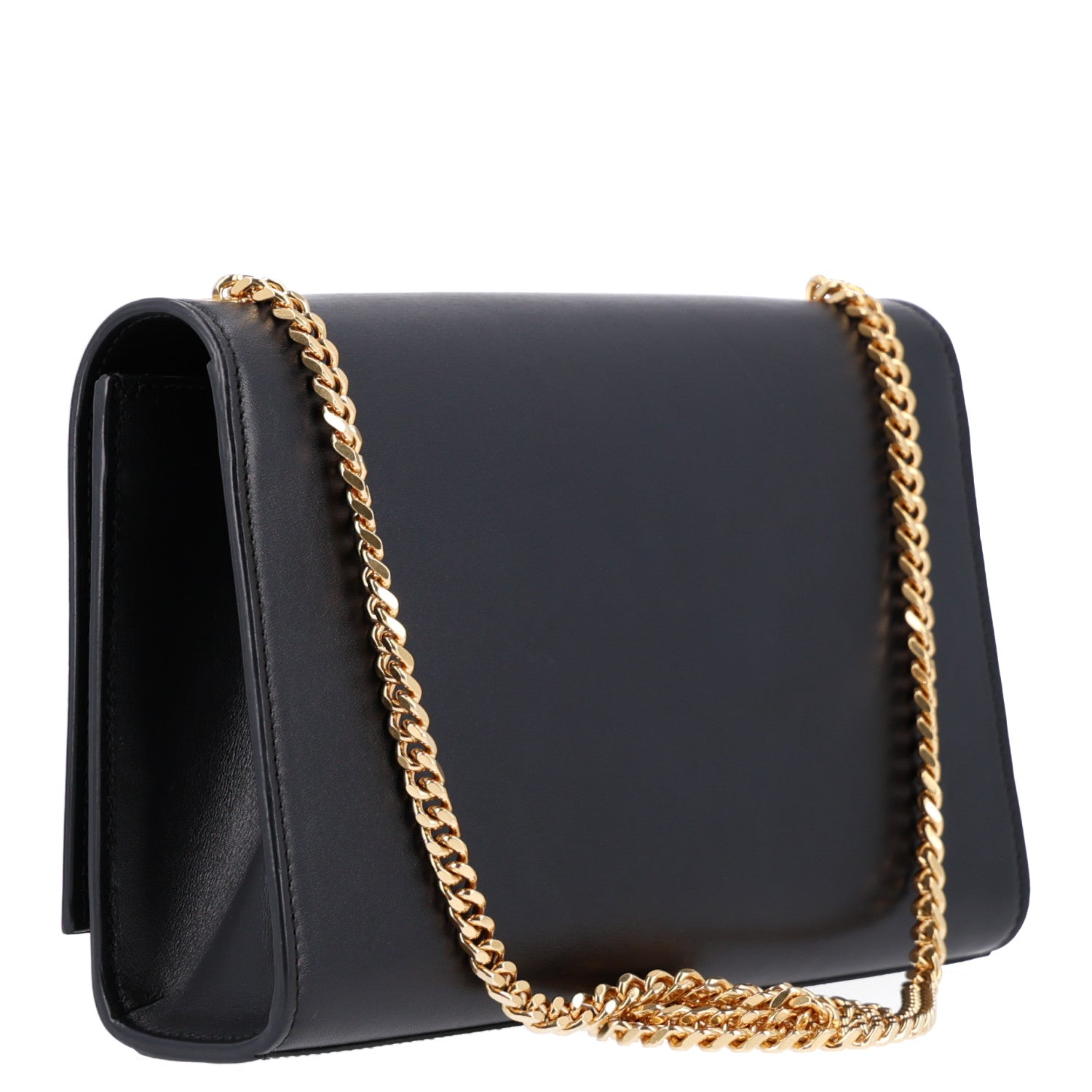 Saint Laurent Smooth Calfskin Medium Classic Monogram Kate Tassel Satchel Black
