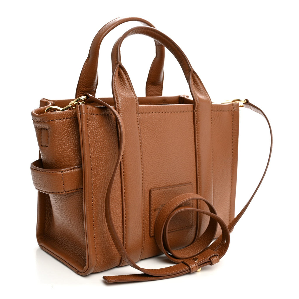 Grained Calfskin Small The Tote Bag Argan Oil