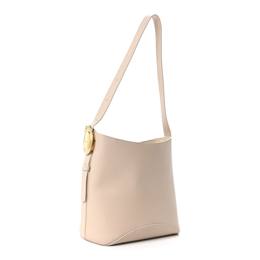 Dior Grained Calfskin Medium Medaillon Bucket Bag Trench