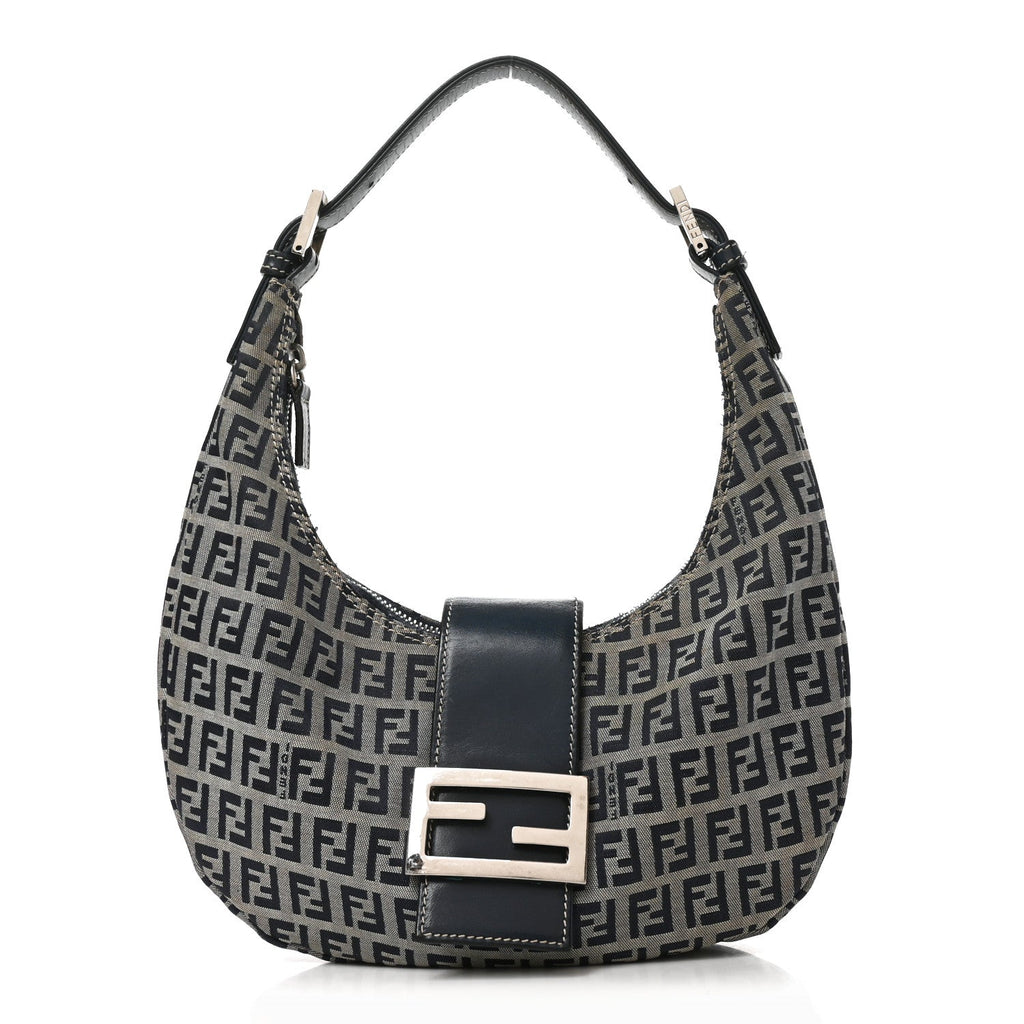Fendi Zucchino Hobo Navy