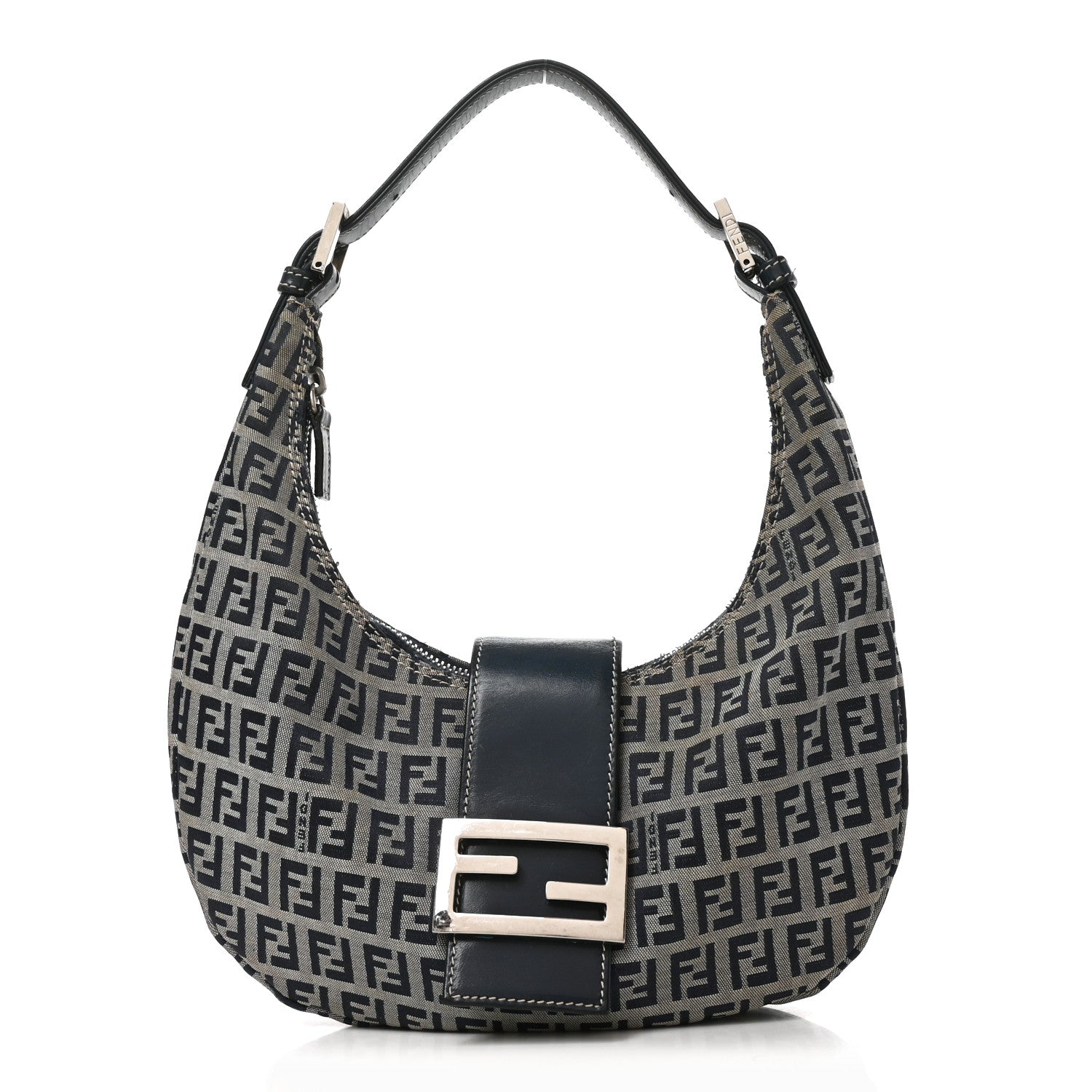 Fendi Zucchino Hobo Navy
