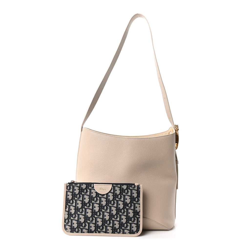 Dior Grained Calfskin Medium Medaillon Bucket Bag Trench