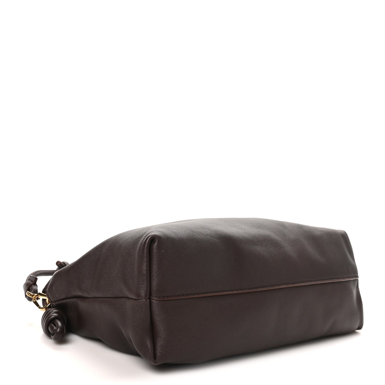 Loewe Mellow Nappa Medium Donut Chain Flamenco Knot Clutch Dark Burgundy