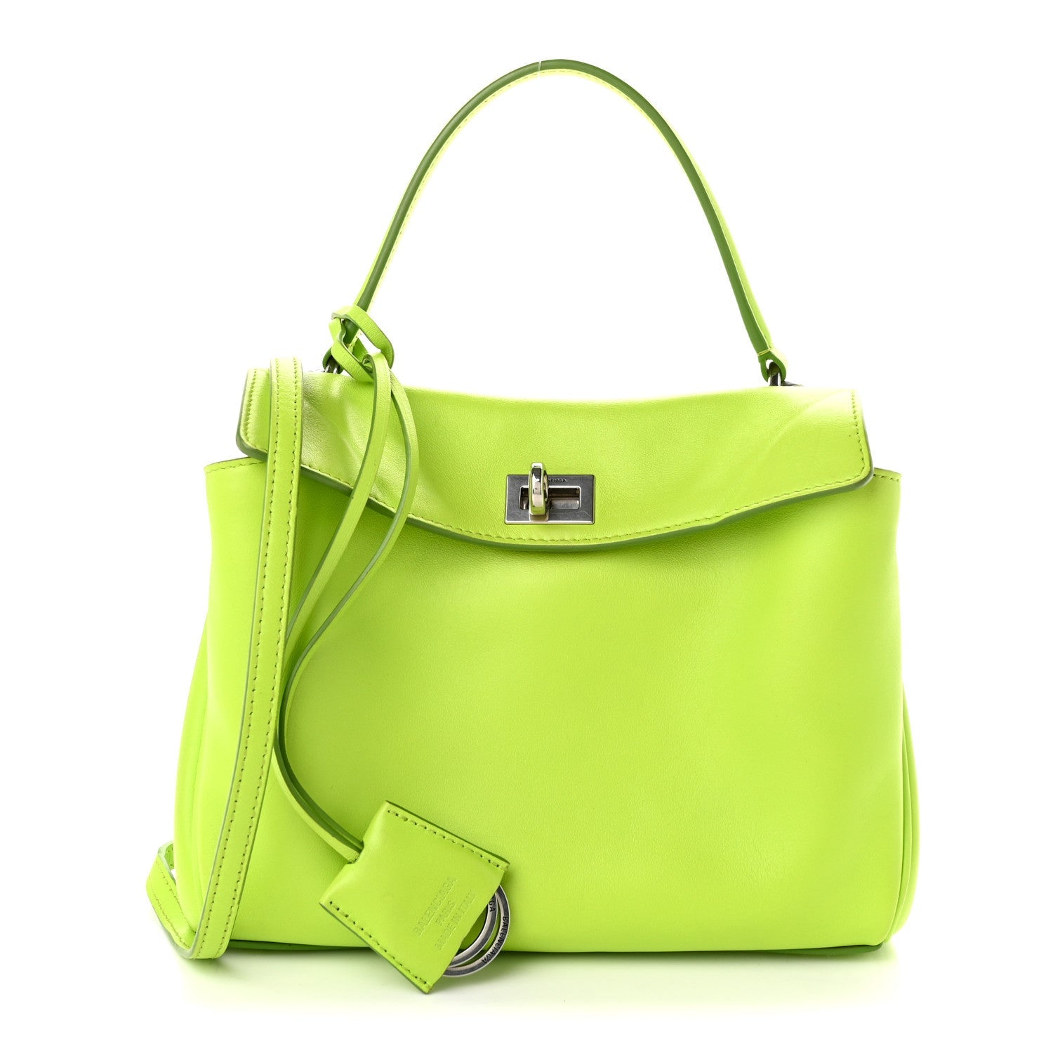 Balenciaga Natural Smooth Calfskin Mini Rodeo Top Handle Handbag Granny Apple
