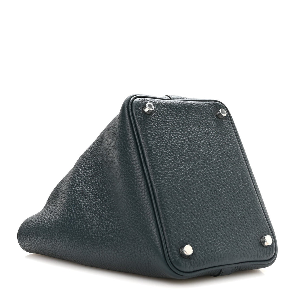 Hermès Taurillon Clemence Picotin Lock 18 PM Vert Cypress